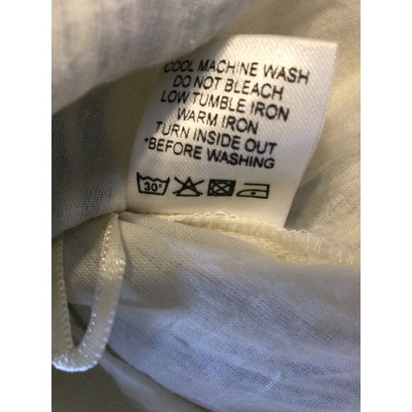 Tularosa Women Striped Off Shoulder Linen Tassel Blouse Top 3/4 Sleeve SZ Small - Picture 10 of 10